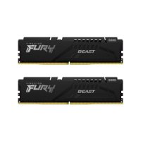 Memorija PC-51200, 32GB, KINGSTON Fury Beast Black KF564C32BBEK2-32, EXPO, DDR5 6400MHz, kit 2x16GB