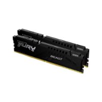 Memorija PC-51200, 32GB, KINGSTON Fury Beast Black KF564C32BBEK2-32, EXPO, DDR5 6400MHz, kit 2x16GB