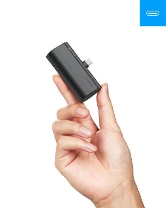 Mobilni USB punjač VEGER PlugON-C, 5000 mAh, USB-C, crni