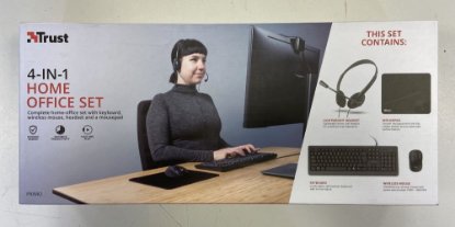 OPEN BOX - Tipkovnica + miš + podloga + slušalice TRUST Primo Home Office Set