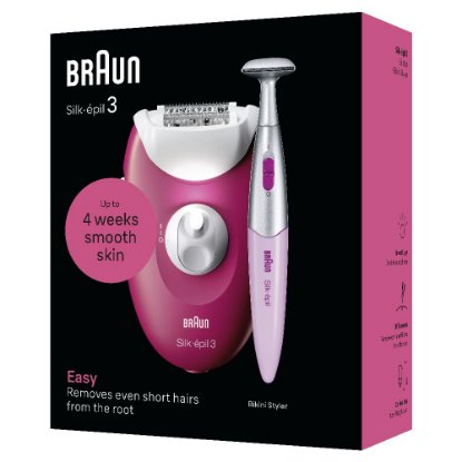 Epilator BRAUN SE3-202, Silk-epil, rozi