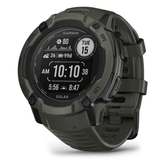 Pametni sat GARMIN Instinct 2X Solar, HR, GPS, multisport, boja mahovine
