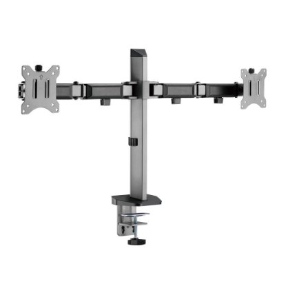 Stalak za monitor WHITE SHARK GMS-3205 Amenhotep II, stolni, do 32", za 2 monitora, sivi