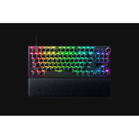 Tipkovnica RAZER Huntsman V3 Pro Tenkeyless 8KHz, Analog Optical Switch Gen 2, RGB, US Layout, USB, crna
