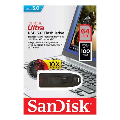Memorija USB 3.0 FLASH DRIVE, 64GB, SANDISK Ultra, SDCZ48-064G-U46