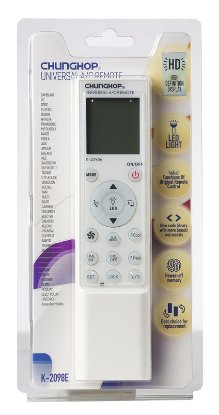 Univerzalni daljinski upravljač za klima uređaje CHUNGHOP K-2098E, LED svijetlo, bijeli