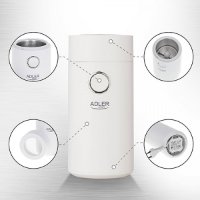 Mlinac za kavu ADLER AD4446ws, 150 W, 75 gr, bijeli