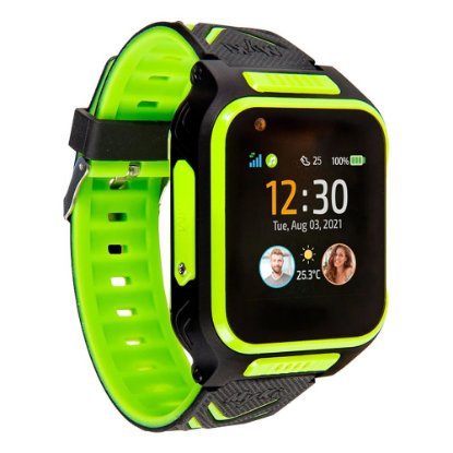 Dječji pametni sat MYKI 4, 4G video pozivi, praćenje lokacije, vodootporan, crno-zeleni