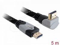Kabel DELOCK HighSpeed, HDMI-A (M) na HDMI-A (M), kutni, 5m, crni