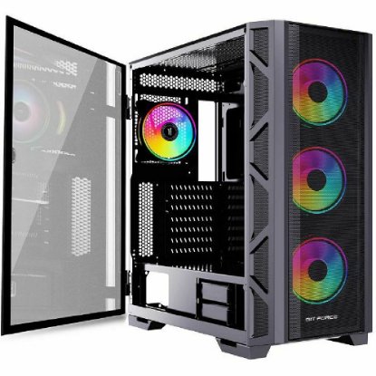 Kućište BIT FORCE GIANT ARGB-C-TG4, E-ATX, USB-C, RGB, crno, window, bez napajanja