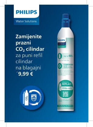 Cilindar s CO2 PHILIPS ADD915/10, za Philips Sodamaker, refil