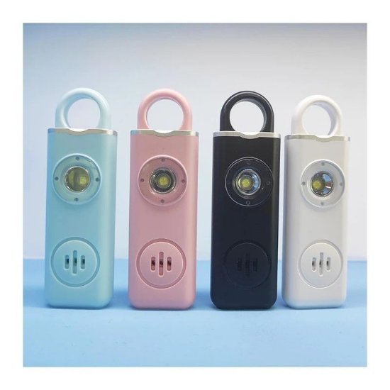 Osobni alarm ARIZA 2004, privjesak, LED svjetlo, punjiva baterija, crni