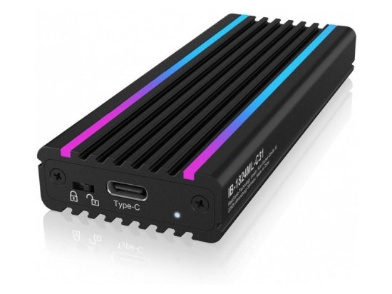 Eksterno kućište ICY BOX IB-1824ML-C31, aluminijsko kućište, crno, M.2 NVMe SSD - USB-C/USB-A