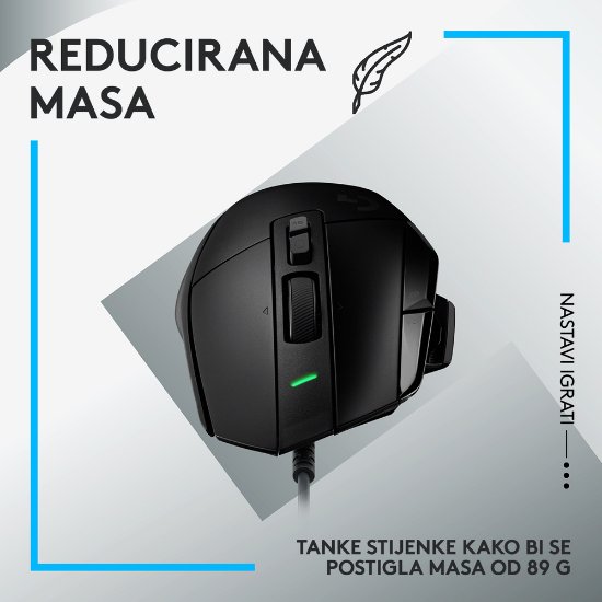 Miš LOGITECH Gaming G502 X, optički, 25600dpi, crni, USB