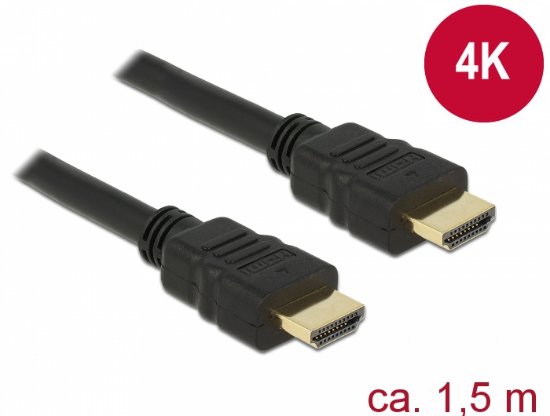 Kabel DELOCK, HDMI A (M) na HDMI A (M), High Speed sa Ethernet, 4K, 1.5m