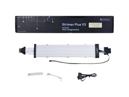 Kabel napajanja za grafičku karticu LIAN LI Strimer Plus V2 12VHPWR, 16 na 16-Pin, 12 LED, 320mm, RGB, produžni