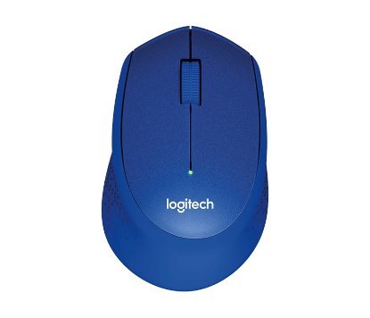 Miš LOGITECH M330 Silent Plus, optički, 1000dpi, bežični, plavi, USB