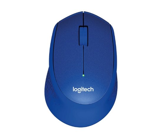 Miš LOGITECH M330 Silent Plus, optički, 1000dpi, bežični, plavi, USB