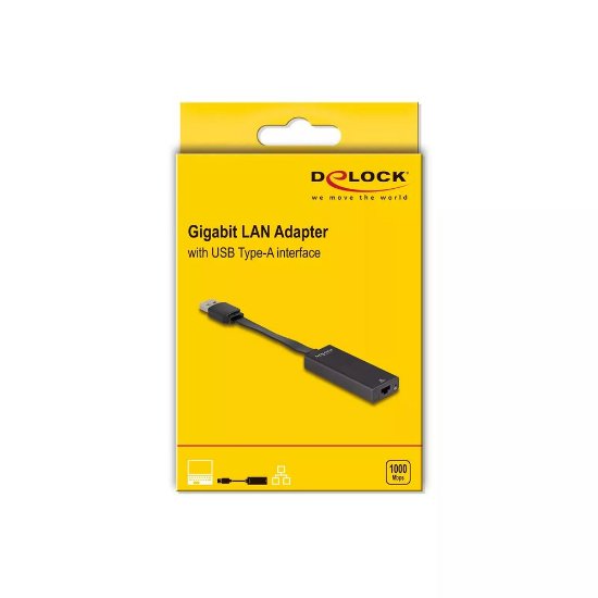 Mrežni adapter DELOCK, USB 3.0 na G-LAN, slim, crni