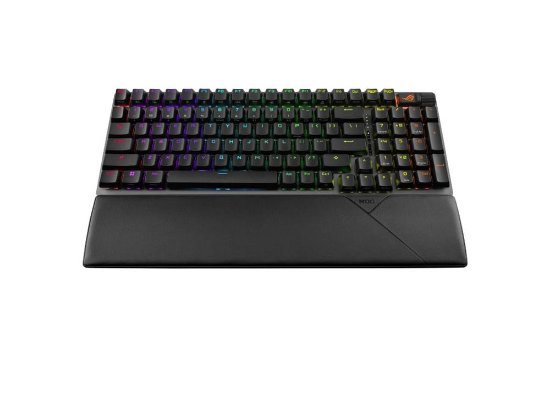 Tipkovnica ASUS ROG Strix Scope II 96 Wireless, RGB, mehanička, US Layout, bežična, USB, BT, crna