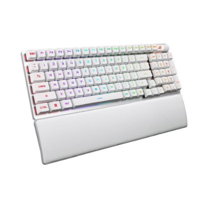 Tipkovnica ASUS ROG Strix Scope II 96, RGB, mehanička, US Layout, bežična, USB, BT, bijela