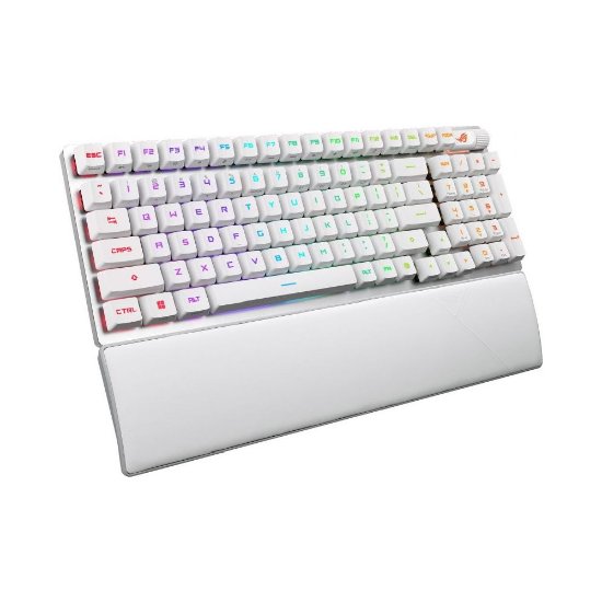 Tipkovnica ASUS ROG Strix Scope II 96, RGB, mehanička, US Layout, bežična, USB, BT, bijela