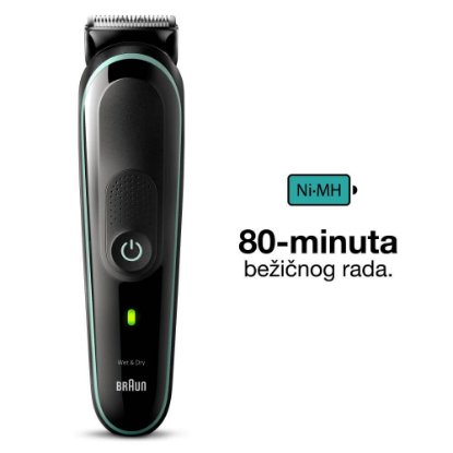 Aparat za šišanje/trimer BRAUN serija 3 3441, 8u1, kosa, uši i nos, crni