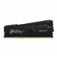 Memorija PC-25600, 16GB, KINGSTON KF432C16BBK2/16 FURY Beast Black, DDR4 3200MHz, kit 2x8GB