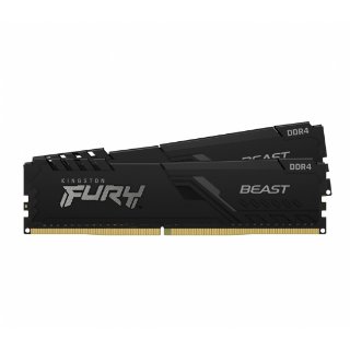 Memorija PC-25600, 16GB, KINGSTON KF432C16BBK2/16 FURY Beast Black, DDR4 3200MHz, kit 2x8GB
