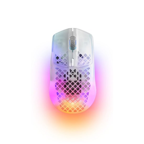 Miš STEELSERIES Aerox 3 Wireless, optički, bežični, RGB, 18000 CPI, bijeli, USB