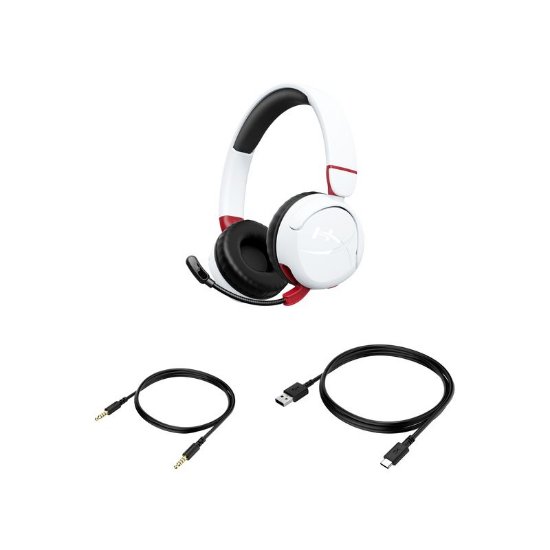 Slušalice HyperX Mini Kids Wireless, bežične, BT, 3.5mm, bijele