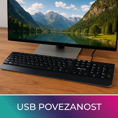 Tipkovnica OCTIO K200U, crna, USB