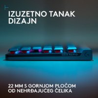 Tipkovnica LOGITECH Gaming G515 Rapid TKL, RGB, mehanička, US Layout, USB, crna
