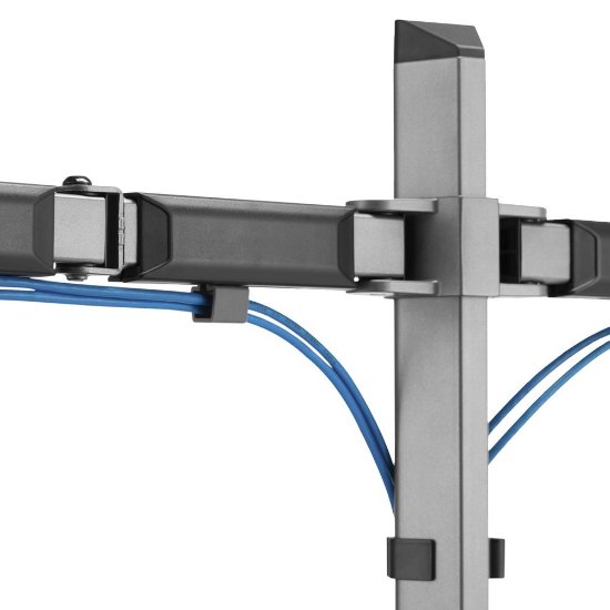 Stalak za monitor WHITE SHARK GMS-3205 Amenhotep II, stolni, do 32", za 2 monitora, sivi