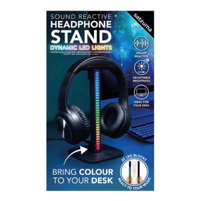 Stalak za slušalice SATZUMA, RGB, crni