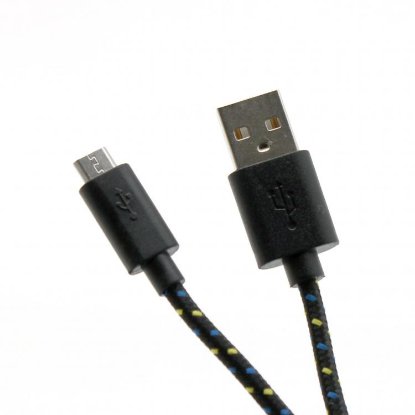 Kabel SBOX USB 2.0 (M) na micro USB (M), 1m, crni, pleteni