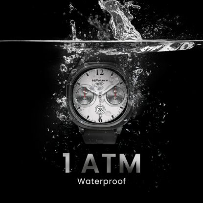 Pametni sat HIFUTURE AIX Lite, pametne obavijesti, crni