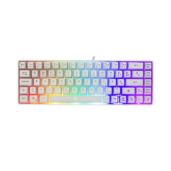Tipkovnica WHITE SHARK GK-2201 Ronin, RGB, membranska, HR/US layout, bijela, USB