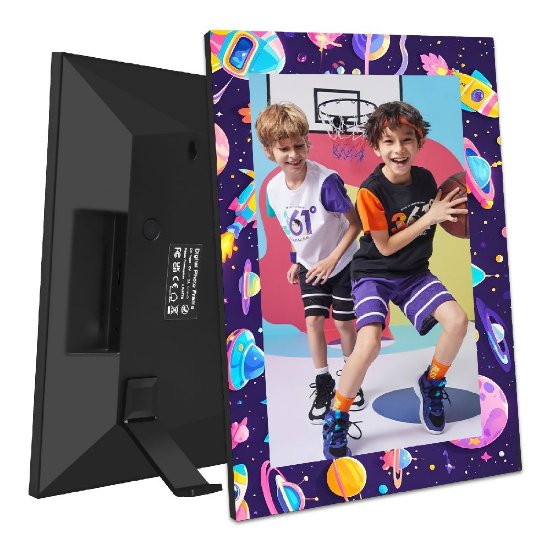 Digitalni okvir za fotografije YIO18A -10.1BL, 10.1" ekran, WiFi, plavi sa motivom svemira