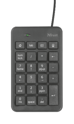 Numerička tipkovnica TRUST Xalas, crna, USB