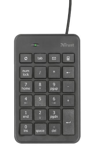 Numerička tipkovnica TRUST Xalas, crna, USB