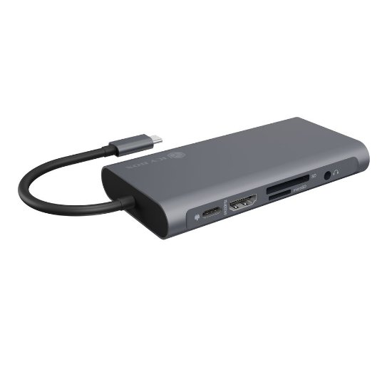 Docking station ICY BOX IB-DK4040-CPD, USB-C na USB-C PD 100W, HDMI, VGA, LAN, 3x USB-A, SD/microSD, audio, crni