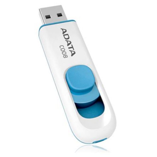 Memorija USB FLASH DRIVE 16 GB, ADATA C008, AC008-16G-RWE, bijela