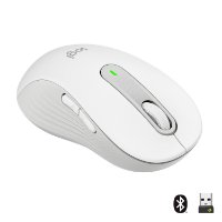 Miš LOGITECH M650 L, za ljevake, bežični, optički, 4000dpi, USB, BT, bijeli