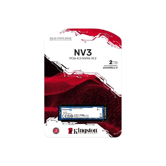 SSD 2TB KINGSTON NV3 SNV3S/2000G, M.2 NVME PCIe 4.0, 2280, maks do 6000/5000 MB/s