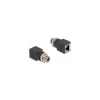 Adapter DELOCK, M12 8-pin X-coded (M) na RJ45 (Ž), ravni