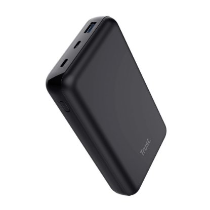 Mobilni USB punjač TRUST Laro, 100W, 20000 mAh, USB-A, 2xUSB-C, crni