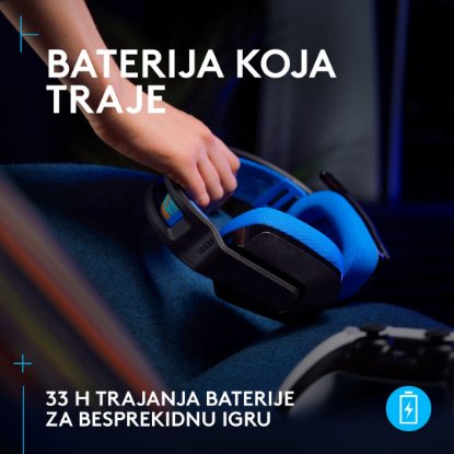 Slušalice LOGITECH Gaming G535 Lightspeed, bežične, crno-plave