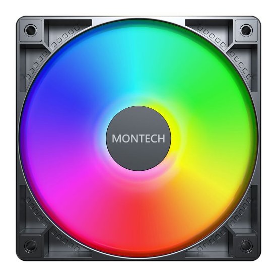 Ventilator MONTECH GF120 ARGB, PWM, 120mm, 1600 okr/min, RGB, crni