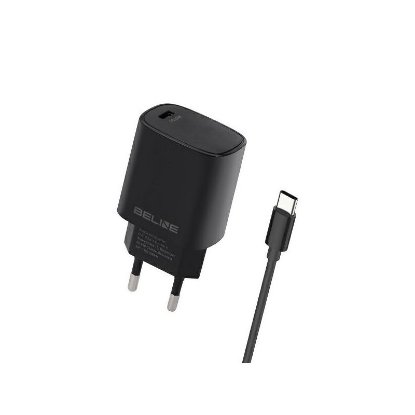 Kućni punjač BELINE BLNCB20C, 20W, PD3.0, USB-C, USB-C kabel, crni